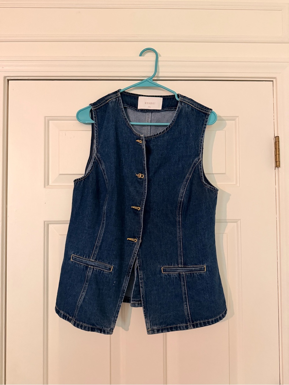 Meshki Dark Denim Vest Jacket waistcoat